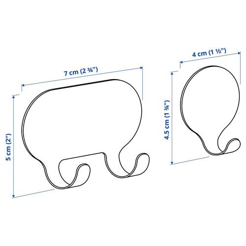 IKEA - GRESLA, hook with magnet, multicolour