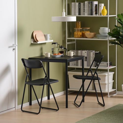 IKEA - SANDSBERG/VIHALS, dining set, black, 2 chairs