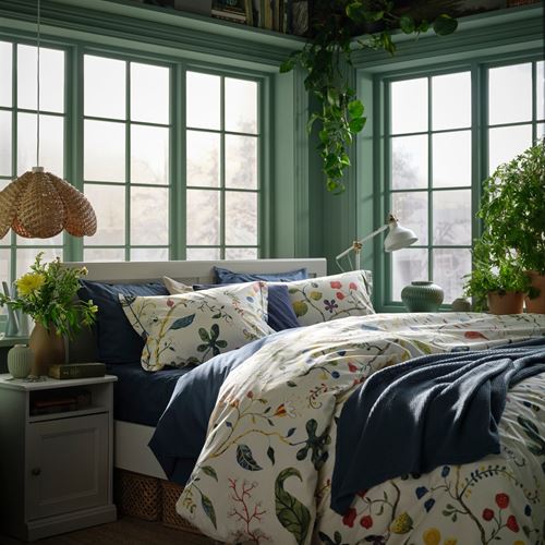 IKEA - KRONBUSKE, single duvet cover sets, light beige, 150x200/50x60 cm