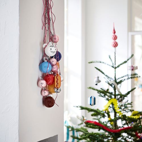 IKEA - VINTERFINT, ağaç süsü, çok renkli, 11 cm