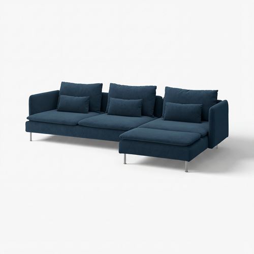 4-seat sofa with chaise longue