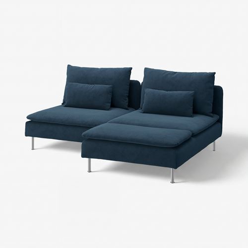 2-seat sofa with chaise longue