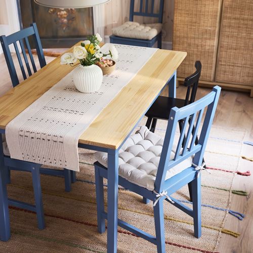 IKEA - PINNTORP, ahşap sandalye, çam-mavi