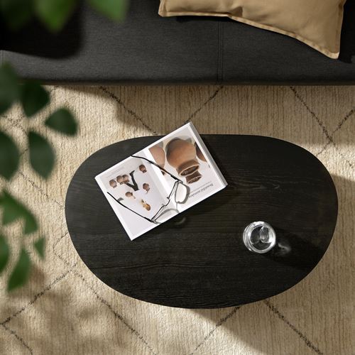IKEA - ÖRTRASK, coffee table, black-ash effect, 75x48 cm