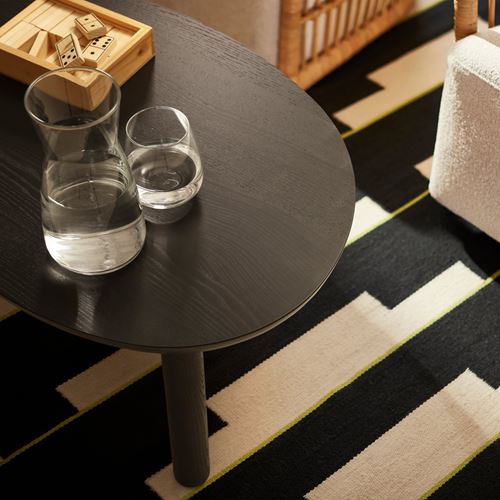 IKEA - ÖRTRASK, coffee table, black-ash effect, 75x48 cm