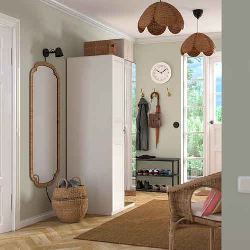IKEA - PAX/KAMMARTORP/FLISBERGET, PAX wardrobe, white/grey, 100x60x201 cm