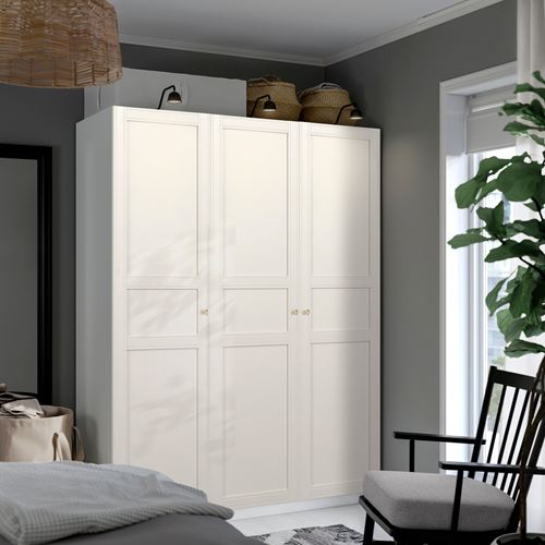 IKEA - PAX/FLISBERGET, PAX wardrobe, white/white, 150x60x201 cm