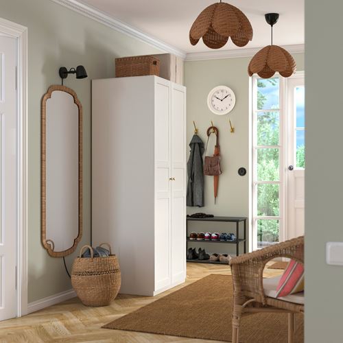 IKEA - PAX/FLISBERGET, PAX wardrobe, white/white, 100x60x201 cm