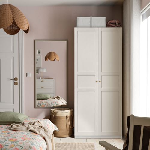 IKEA - PAX/FLISBERGET, PAX wardrobe, white/white, 100x60x201 cm