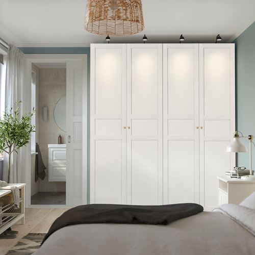 IKEA - PAX/FLISBERGET, PAX wardrobe, white-off white, 200x60x236 cm