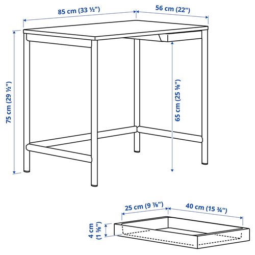 IKEA - ENKROKEN, desk, white, 85x56x72 cm
