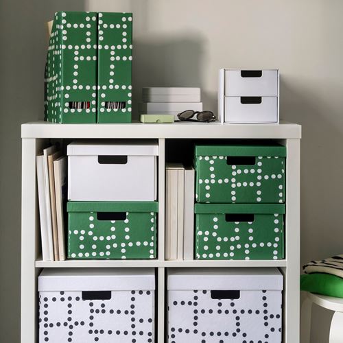 IKEA - FJADERHARV, magazine file, green/white