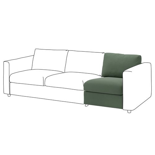 IKEA - VIMLE, seat section, Knaback grey-green