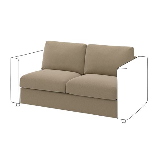 IKEA - VIMLE, seat section, Johanneshov brown-beige