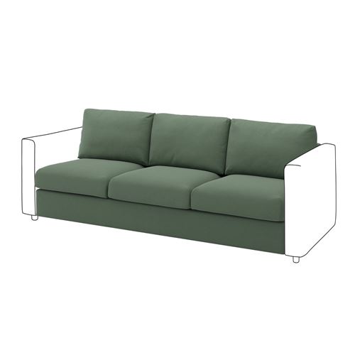 IKEA - VIMLE, seat section, Knaback grey-green