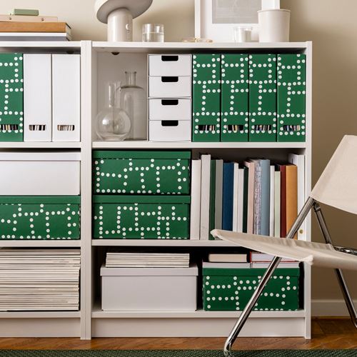 IKEA - FJADERHARV, magazine file, green/white
