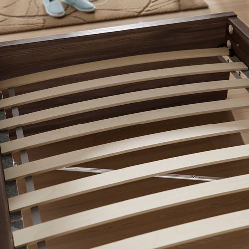 IKEA - STORKLINTA, single bed, oak effect-dark brown, 90x200 cm