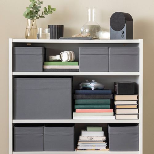 IKEA - DRÖNA, box, dark grey, 18x25x15 cm