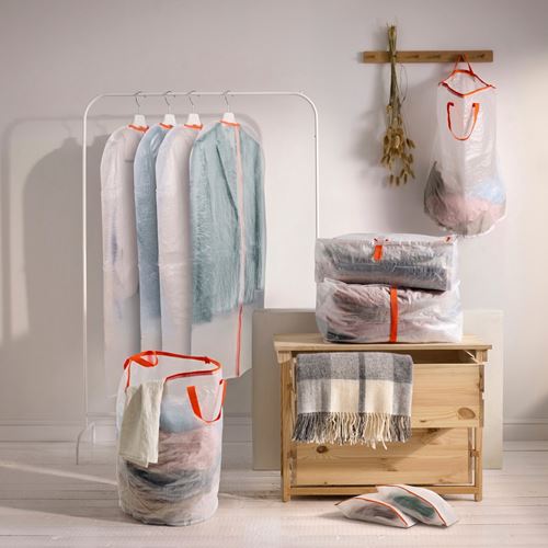 IKEA - PARKLA, washing bag, white, 70 l
