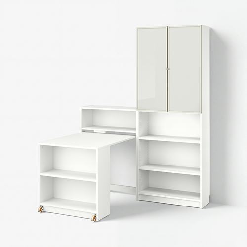 bookcase with foldable table