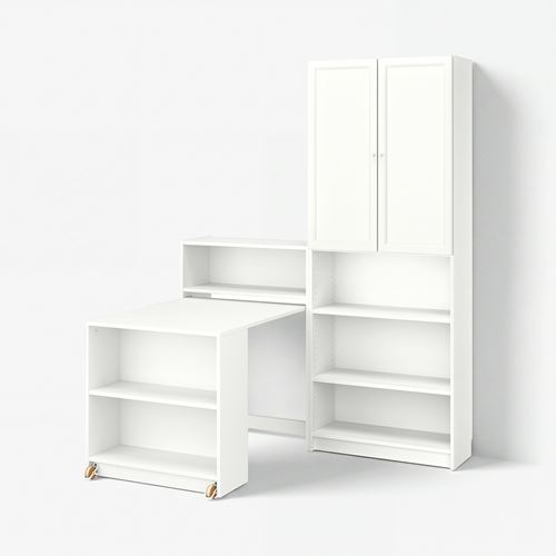 bookcase with foldable table