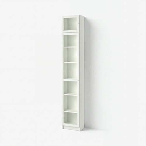 bookcase with glass door
