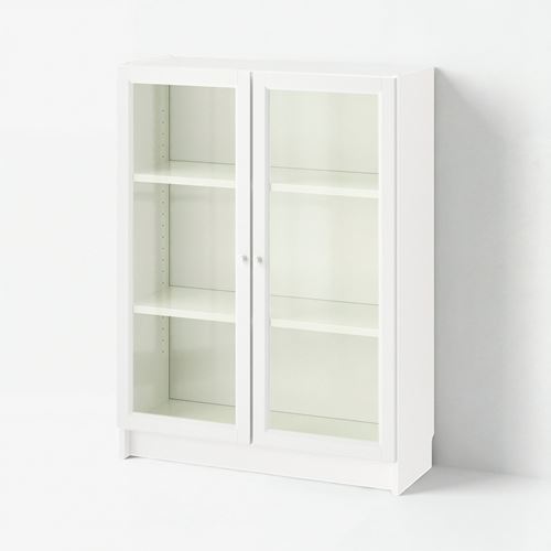 bookcase with glass door