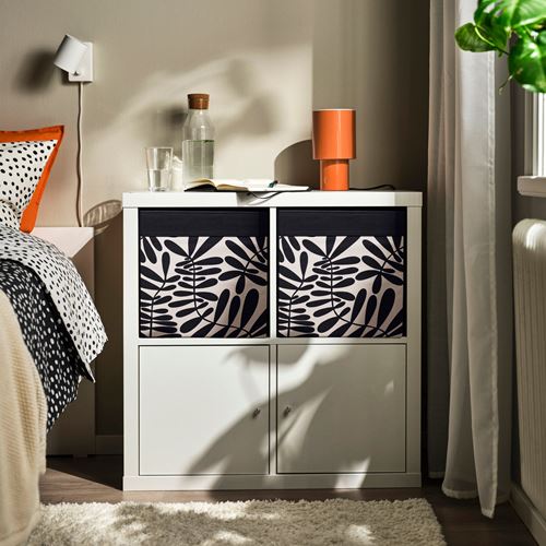 IKEA - DRÖNA, box, black-off-white, 33x38x33 cm