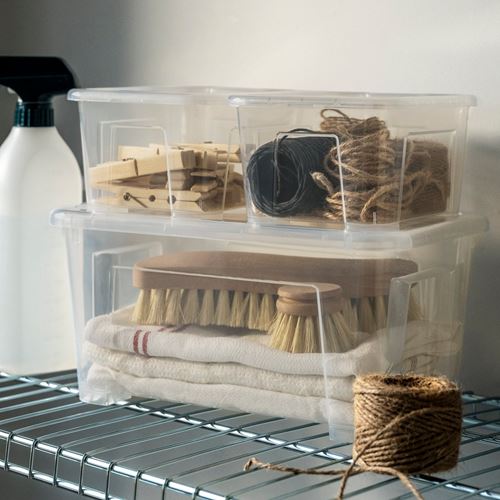IKEA - SAMLA, box with lid, transparent, 14x18x10 cm/1 l