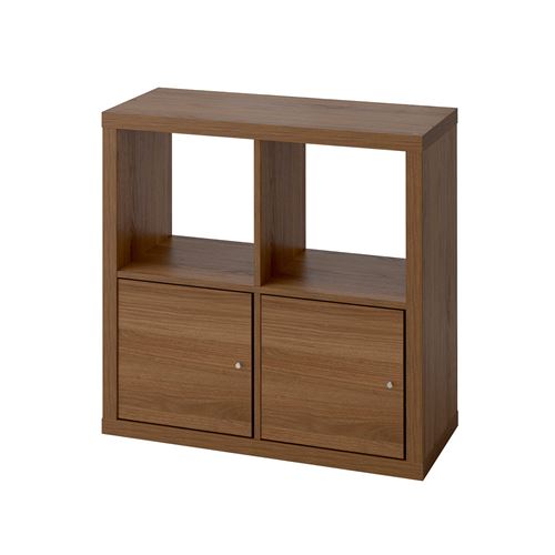 IKEA - KALLAX, shelving unit, brown walnut effect, 77x77 cm