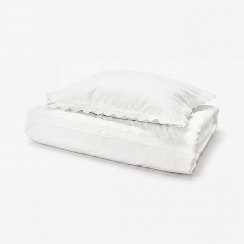 IKEA - BIRGITTARÖNN, single duvet cover sets, white, 150x200/50x60 cm