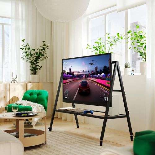 IKEA - YXSTABY, tekerlekli tv standı, siyah