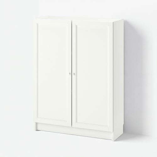 IKEA - BILLY, bookcase with door, white, 80x30x106 cm