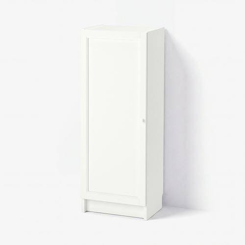 IKEA - BILLY, bookcase with door, white, 40x30x106 cm