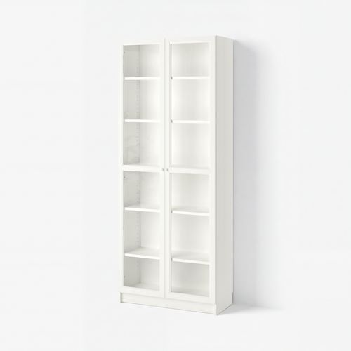 bookcase with glass door
