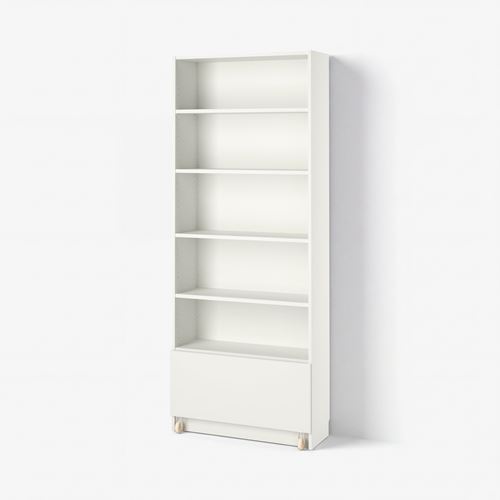 IKEA - BILLY, bookcase with drawers, white, 80x30x202 cm