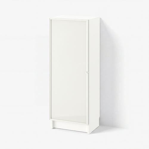 IKEA - BILLY, bookcase with glass door, white, 40x30x106 cm