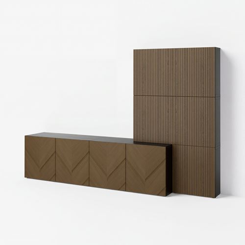 black-brown/brown oak veneer