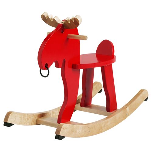 IKEA - EKORRE, rocking-moose, red, 73x29x52 cm