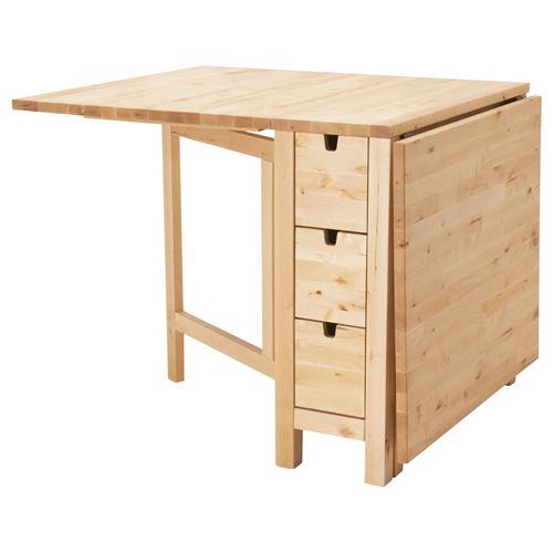 IKEA - NORDEN, folding kitchen table, birch, seats 2-4