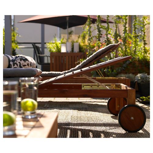 IKEA - APPLARÖ, şezlong, kahverengi