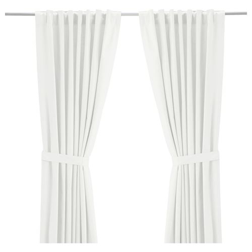 IKEA - RITVA, background curtain, 1 pair, white, 145x300 cm