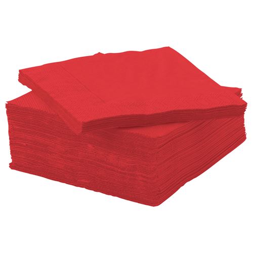 IKEA - FANTASTISK, paper napkin, red, 24x24 cm