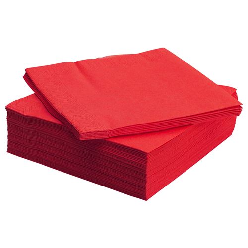 IKEA - FANTASTISK, paper napkin, red, 40x40 cm