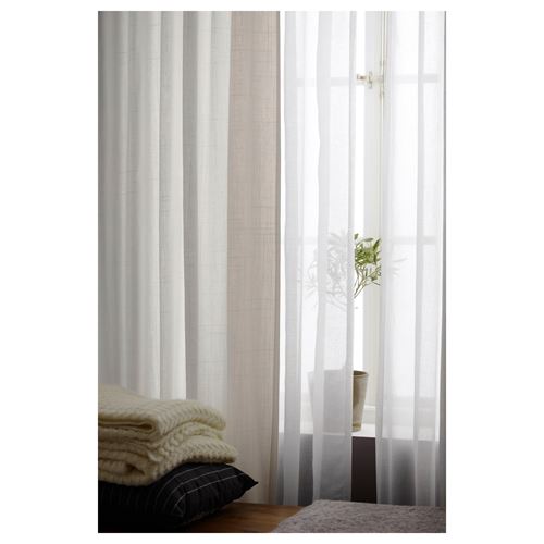 IKEA - RITVA, background curtain, 1 pair, white, 145x300 cm