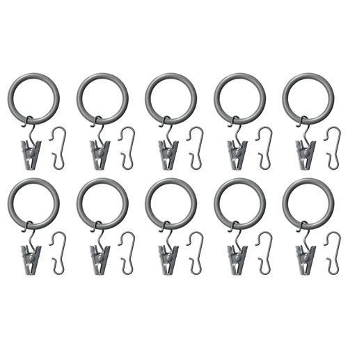 IKEA - SYRLIG, perde halkası seti, lame, 25 mm