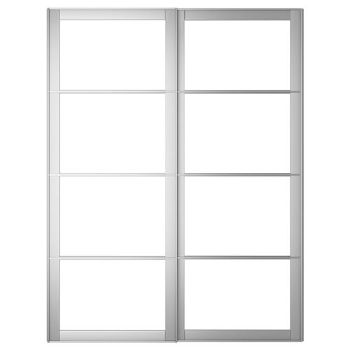 IKEA - PAX, pair of sliding door frames, aluminium, 150x201 cm