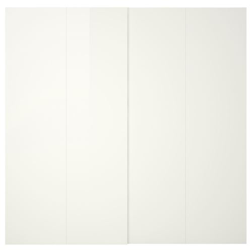 IKEA - HASVIK, pair of sliding doors, high gloss white, 200x236 cm