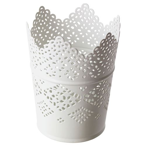 IKEA - SKURAR, candle holder, white, 11 cm