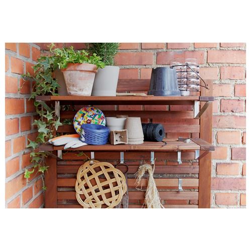 IKEA - APPLARÖ, duvar paneli rafı, kahverengi, 68x27 cm